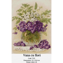 Vaza cu flori (kit goblen)