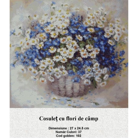 Vanzari set goblen Cosulet cu flori de camp