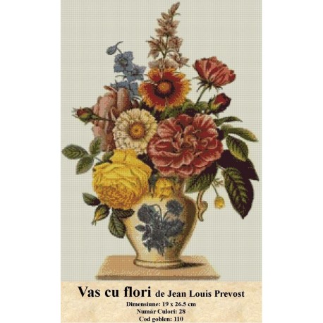 Goblen set de vanzare Pahar cu trandafiri