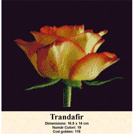 Model goblen Trandafir