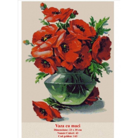 Vanzari set goblen Vaza cu maci