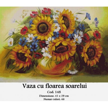 Goblen Vaza cu floarea soarelui