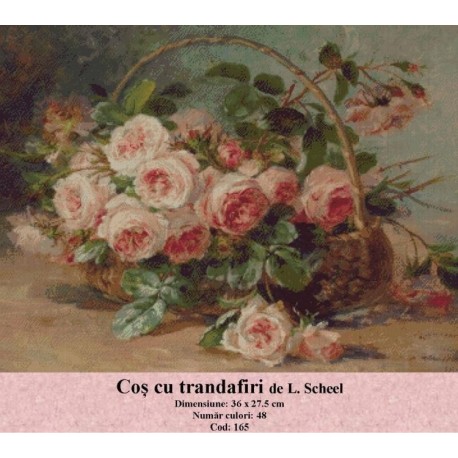 Vanzari set goblen Cos cu trandafiri de L. Scheel