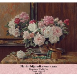 Vanzari set goblen Flori si bijuterii de Albert  Caullet