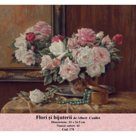 Vanzari set goblen Flori si bijuterii de Albert  Caullet