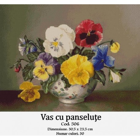 Seturi goblen Vas cu panselute