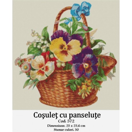 Vanzare set goblen cosulet cu panselute