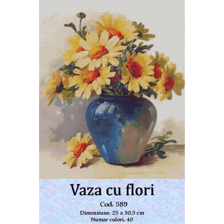 Set Goblen Vaza cu flori