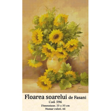 Model goblen Floarea Soarelui