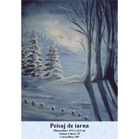 Vanzare set goblen Peisaj de iarna