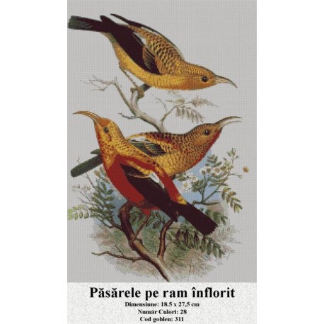 Vanzari set goblen Pasarele pe Ram inflorit