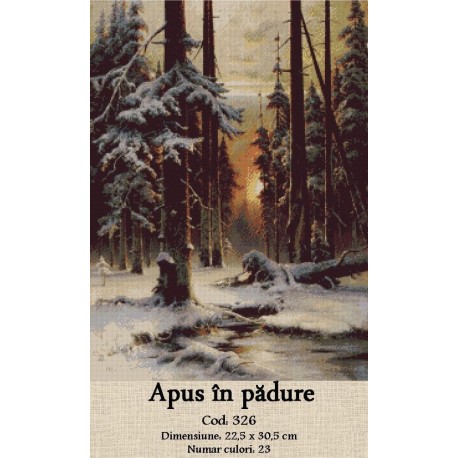 Vanzare set goblen Apus in padure