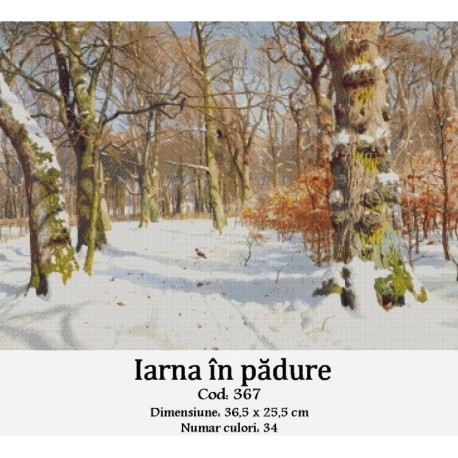 Seturi goblen Iarna in padure