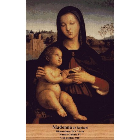 Model goblen Madonna de Raphael
