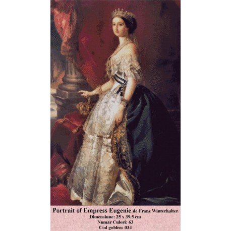Vanzare set goblen Portrait of Empress Eugenie de Franz Winterhalter
