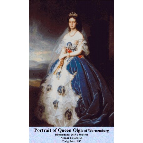 Goblen set de vanzare Portrait of Queen Olga of Wurttemberg