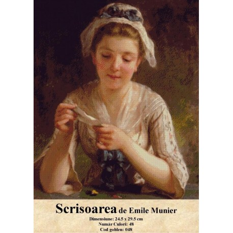 Model goblen Scrisoarea de Emile Munier