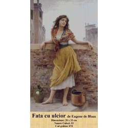 Model goblen Fata cu ulcior de Eugene de Blaas