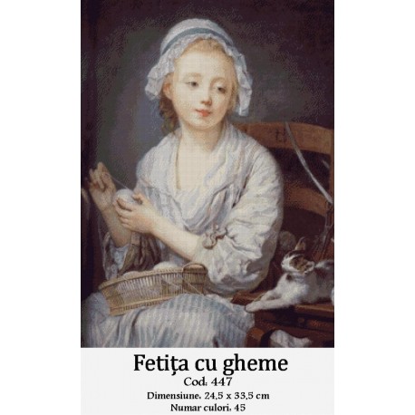 Model set goblen Fetita cu gheme