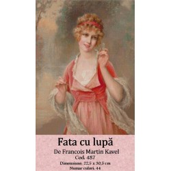 Set Goblen Fata cu lupa