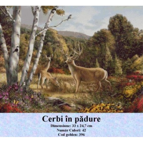 Model goblen Cerbi in padure
