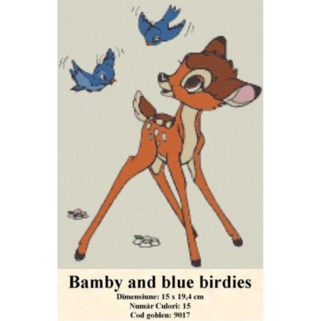 Seturi goblen Bamby blue birdies