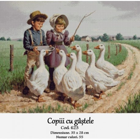 Set Goblen Copiii cu gastele