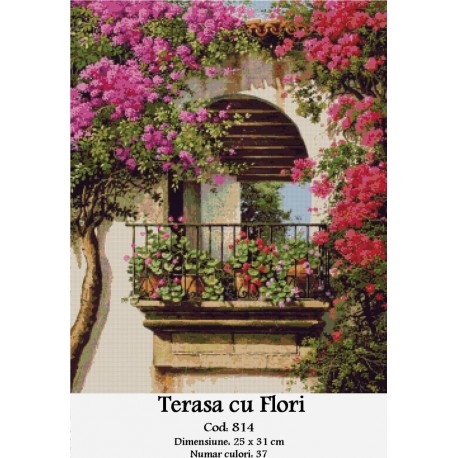 Goblen Terasa cu flori