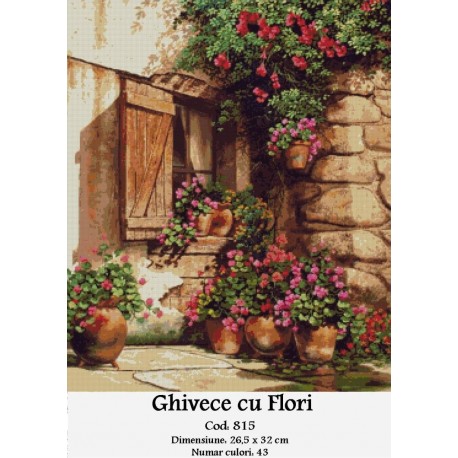 Set Goblen Ghivece cu flori