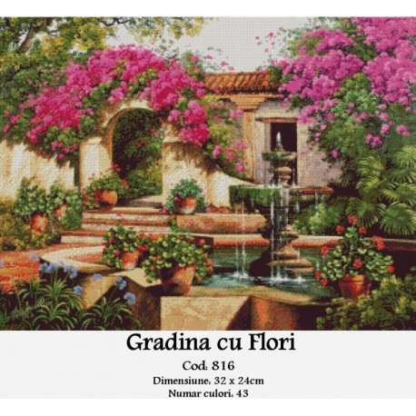 Vanzare set goblen Gradina cu flori