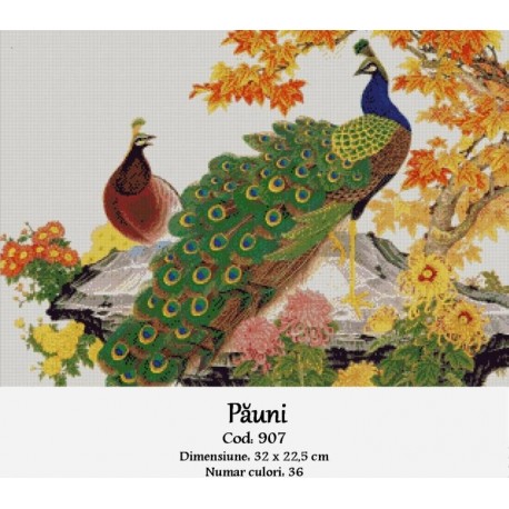 Vanzari set goblen Pauni