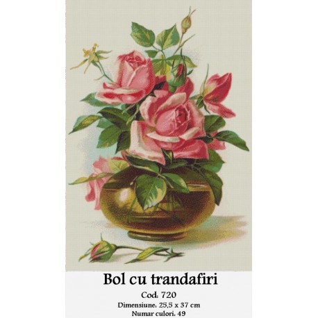 Goblen Bol cu trandafiri