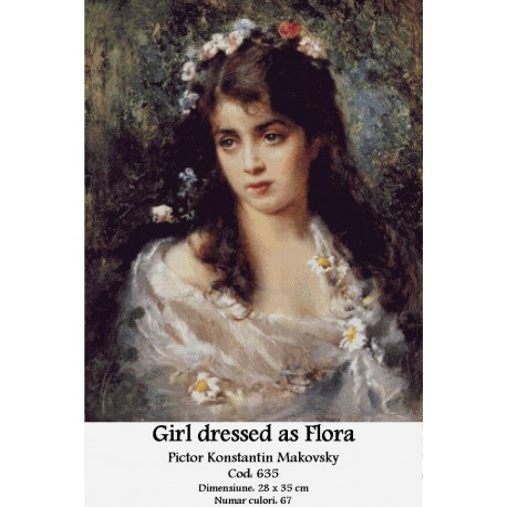 Goblen set de vanzare Girl dressed as Flora