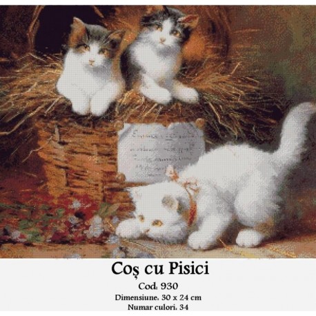 Set Goblen Cos cu pisici