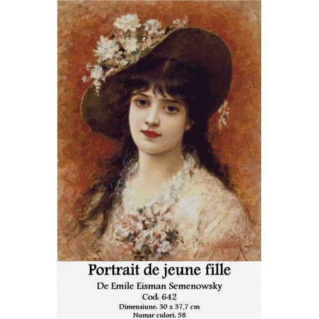 Vanzare set goblen Portrait de jeune fille  de Emile Eisman Semenowsky