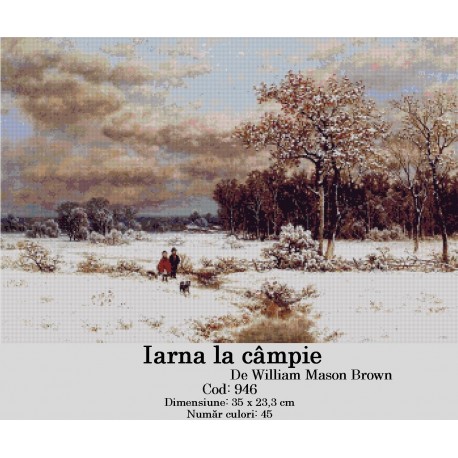 Kit goblen Iarna la campie de William Mason Brown
