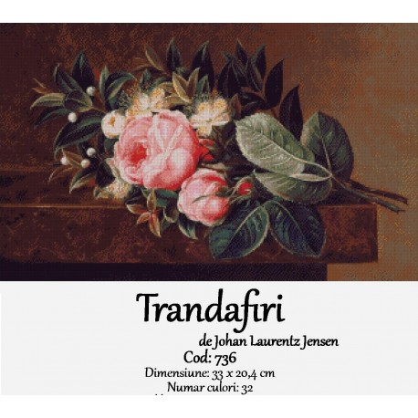 Set Goblen Trandafiri de Johan Laurentz Jensen