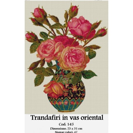 Comanda goblen Trandafiri in vas oriental