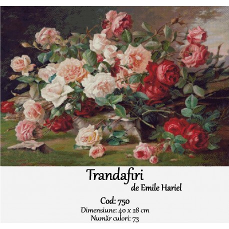 Set Goblen Trandafiri de Emile Hariel