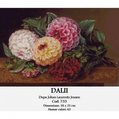 Goblen set de vanzare Dalii de Johan Laurentz Jensen