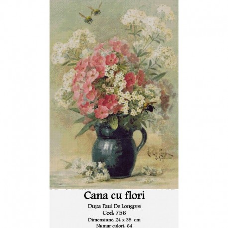 Comanda goblen Cana cu flori de Paul Delongpre