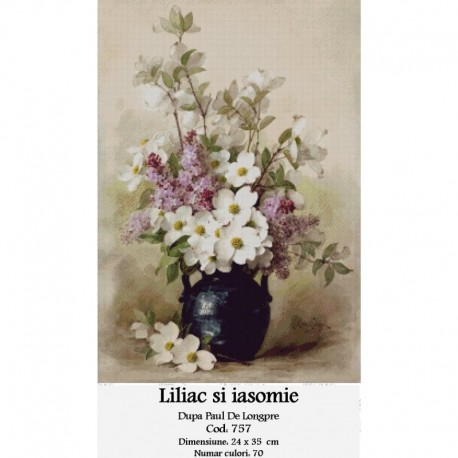 Seturi goblen Liliac si iasomie de Paul Delongpre