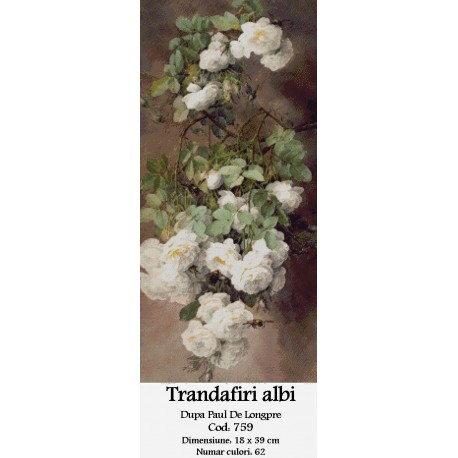 Goblen Trandafiri albi de Paul Delongpre