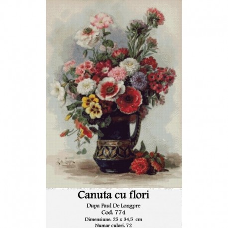 Comanda goblen Canuta cu flori de Paul Delongpre