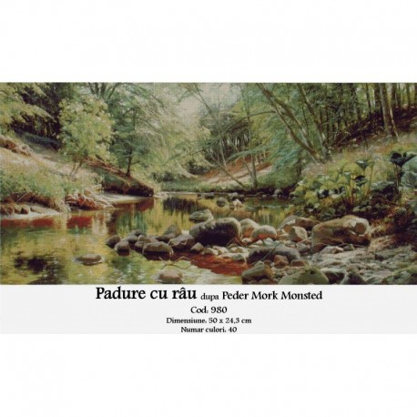 Goblen set de vanzare Padure cu rau de Peder Mork Monsted