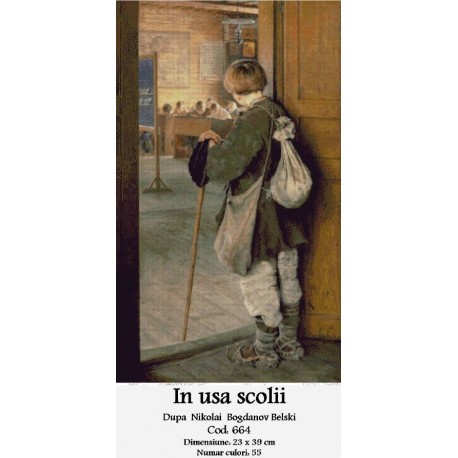 Set goblen - In usa scolii dupa Nikolai Bogdanov Belski