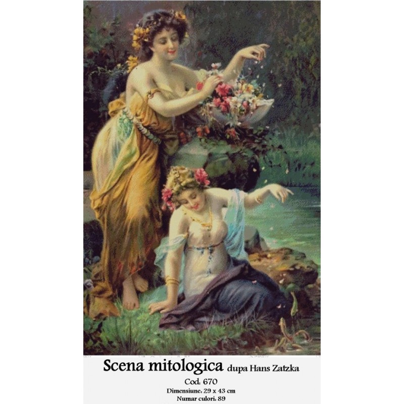 Set goblen - Scena mitologica dupa Hans Zatzka