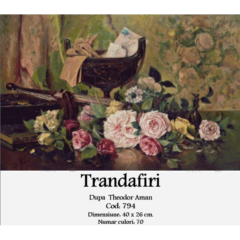 Set goblen - Tradafiri dupa Theodor Aman