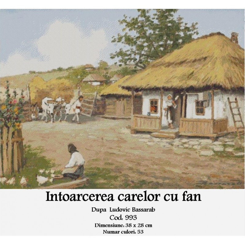 Set goblen - Intoarcerea carelor cu fan dupa Ludovic Bassarab