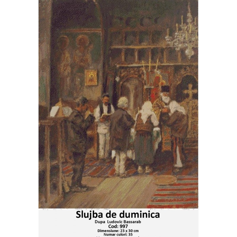 Set goblen - Slujba de duminica dupa Ludovic Bassarab